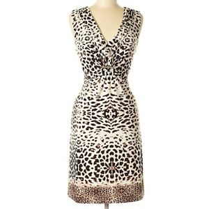 NWT Ivanka Trump Animal Print Sleeveless Dress